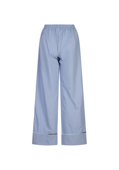 Pantaloni Nila In Lino Dusty Blue AMOTEA | NILA-COTTONDUSTY LIGHT BLUE